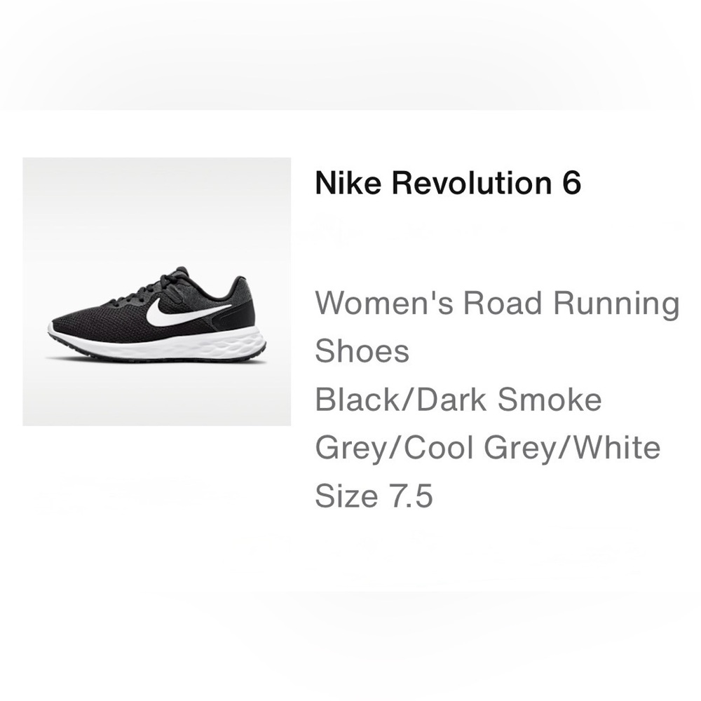 Nike Women's Running Shoes, Revolution 6 - Black & White NWT